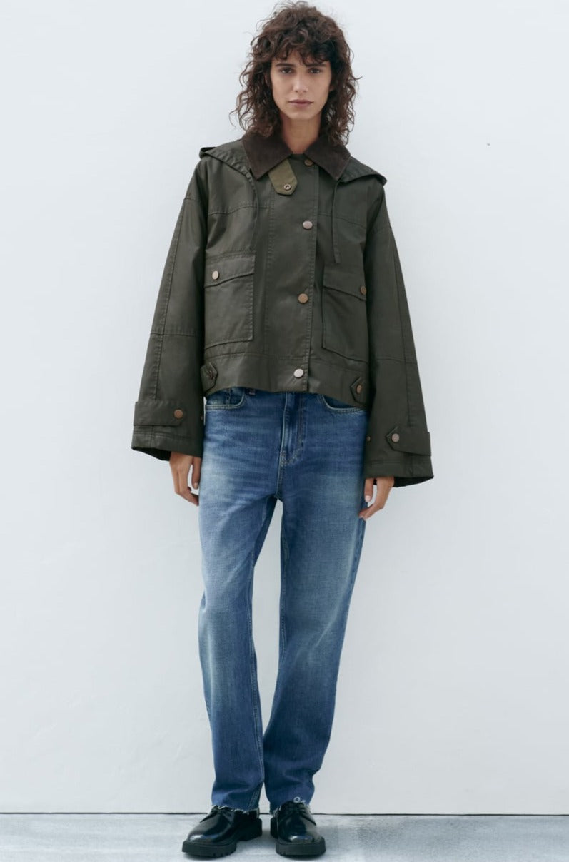 Zara army hot sale jacket