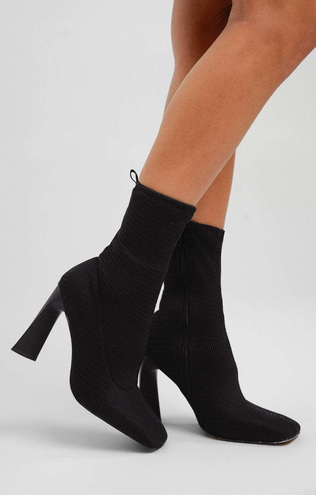 Rent ASOS Eddie High Heeled Square Toe Boots In Black Hirestreet