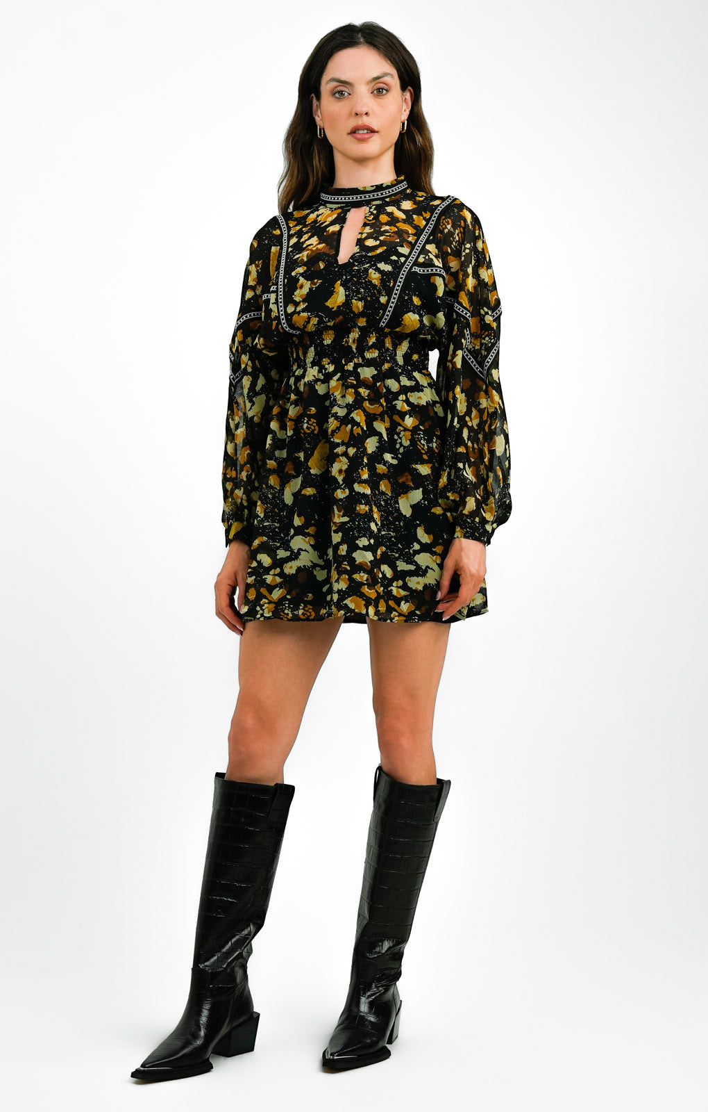 Rent Topshop Mini Tea Dress In Animal Print Hirestreet