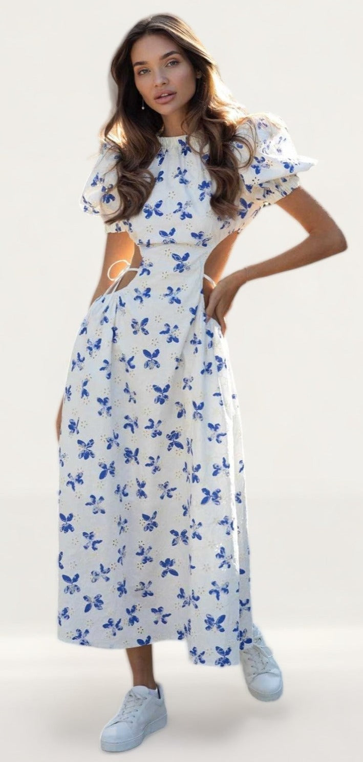 Rent Anne Louise Boutique Blue White Kika Dress Hirestreet