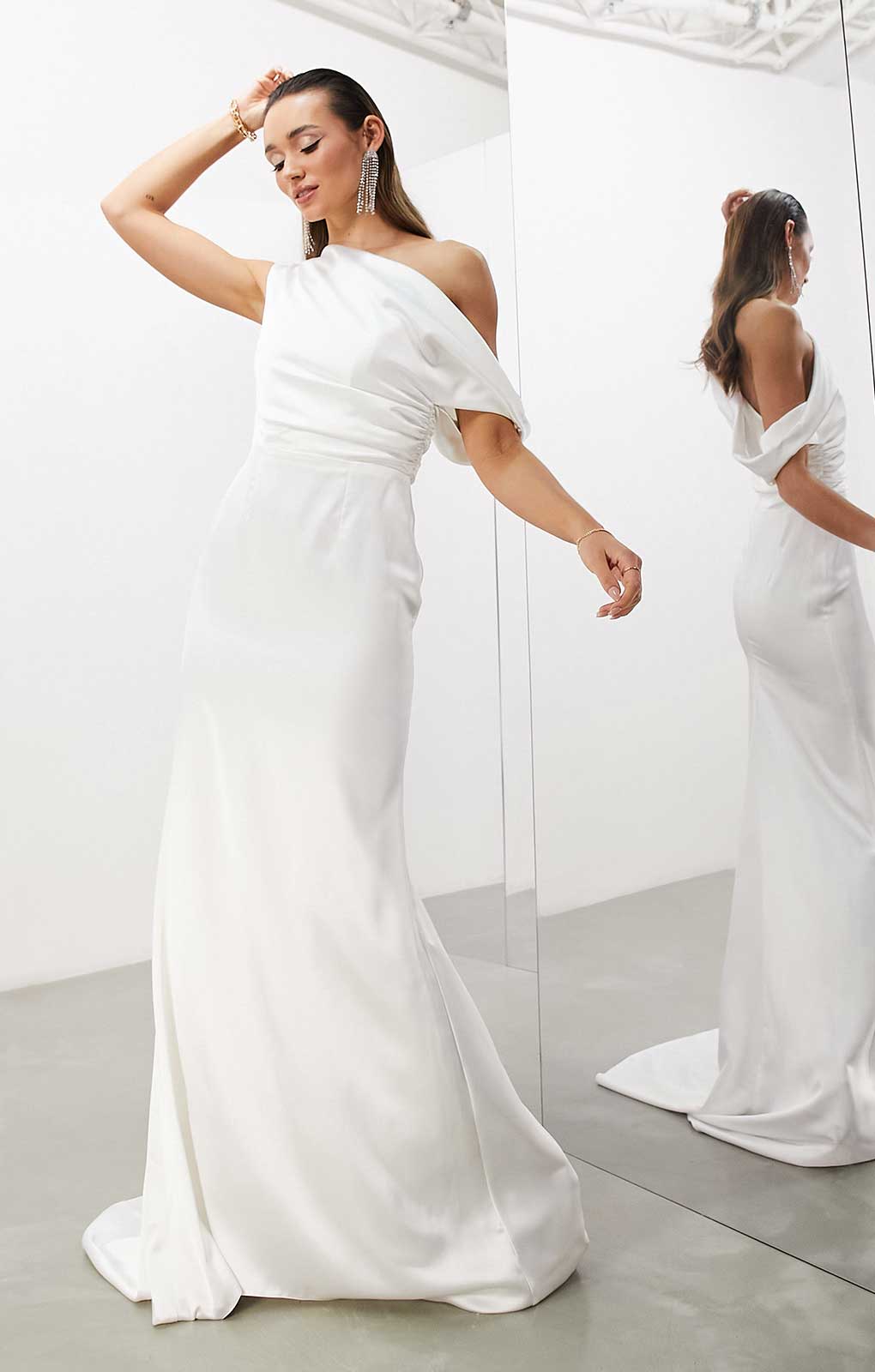 Draped 2024 bridesmaid dress