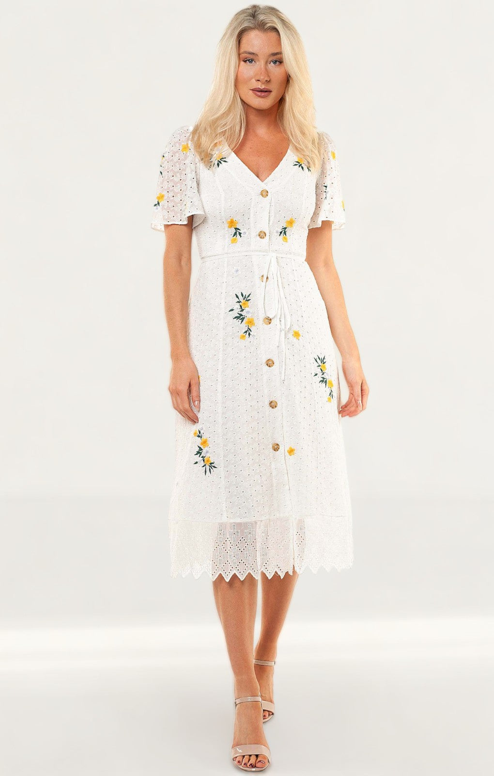 French connection shop summer white dress