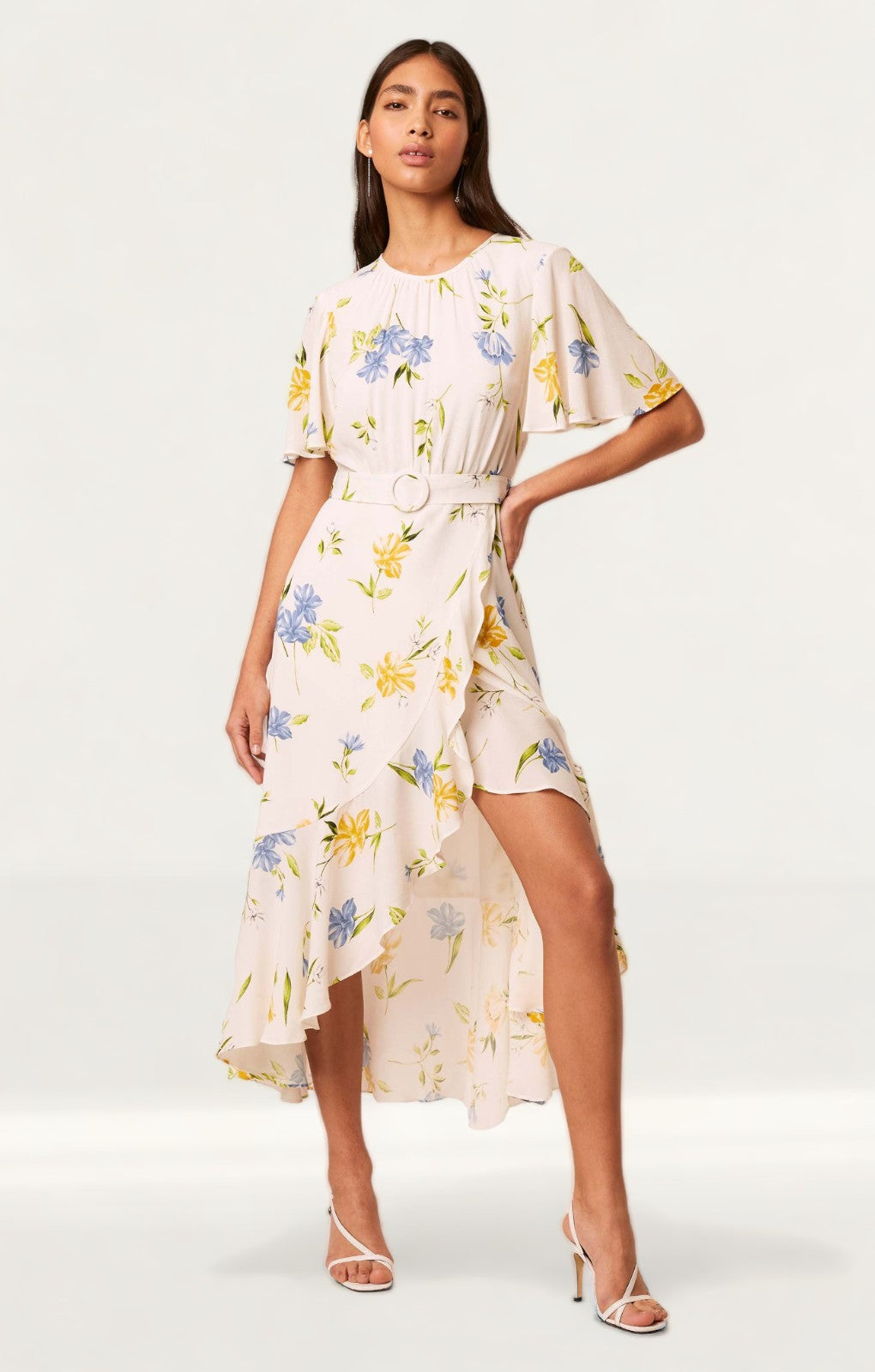 French connection yellow floral dress hotsell