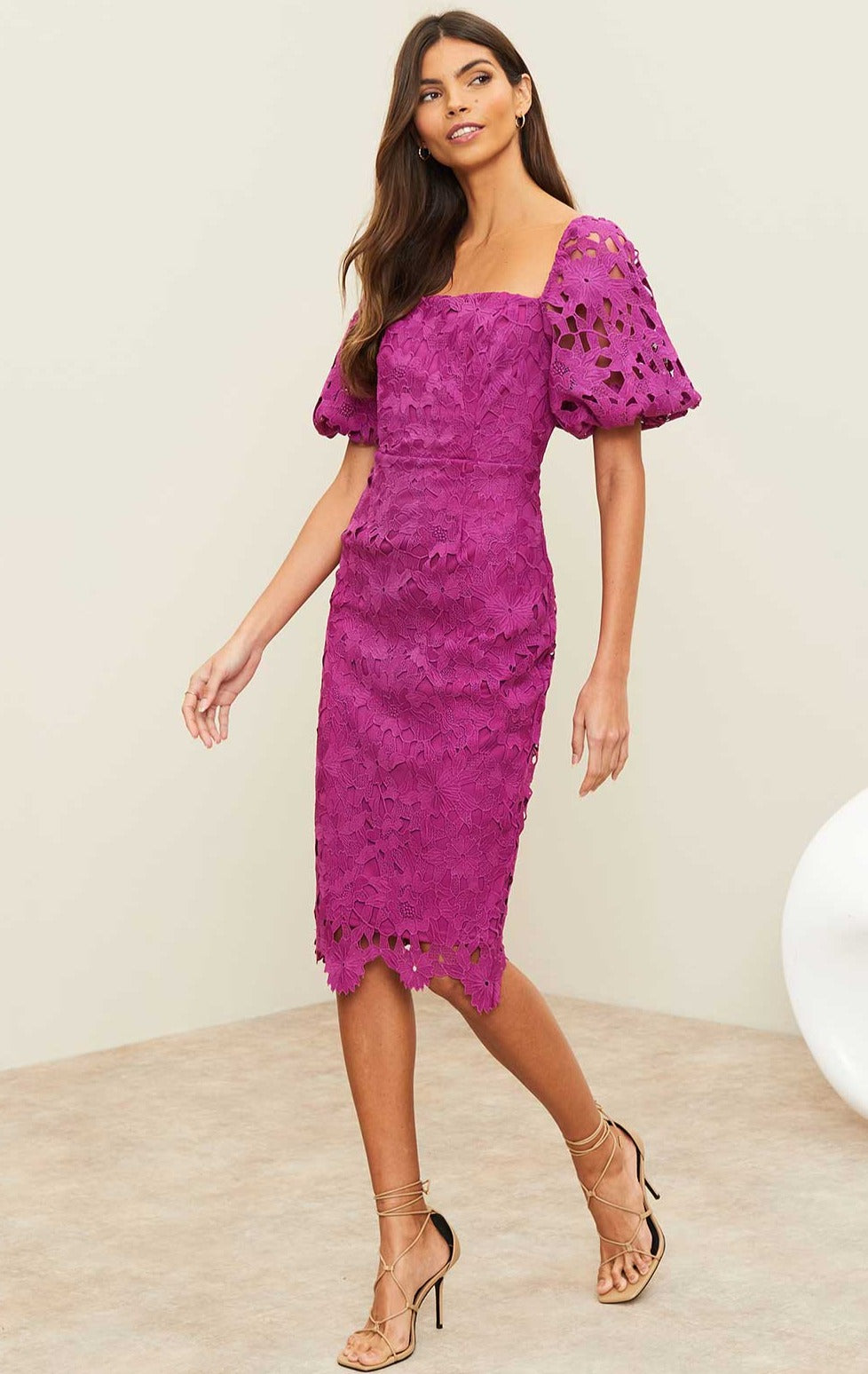 Lipsy pink clearance lace dress