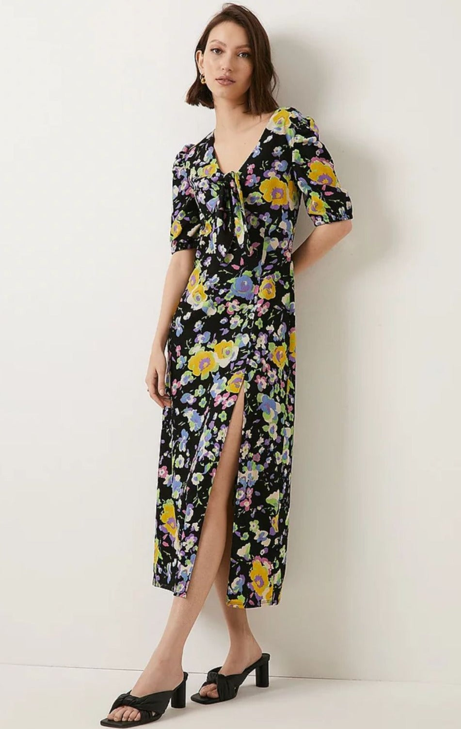 Oasis yellow clearance floral dress