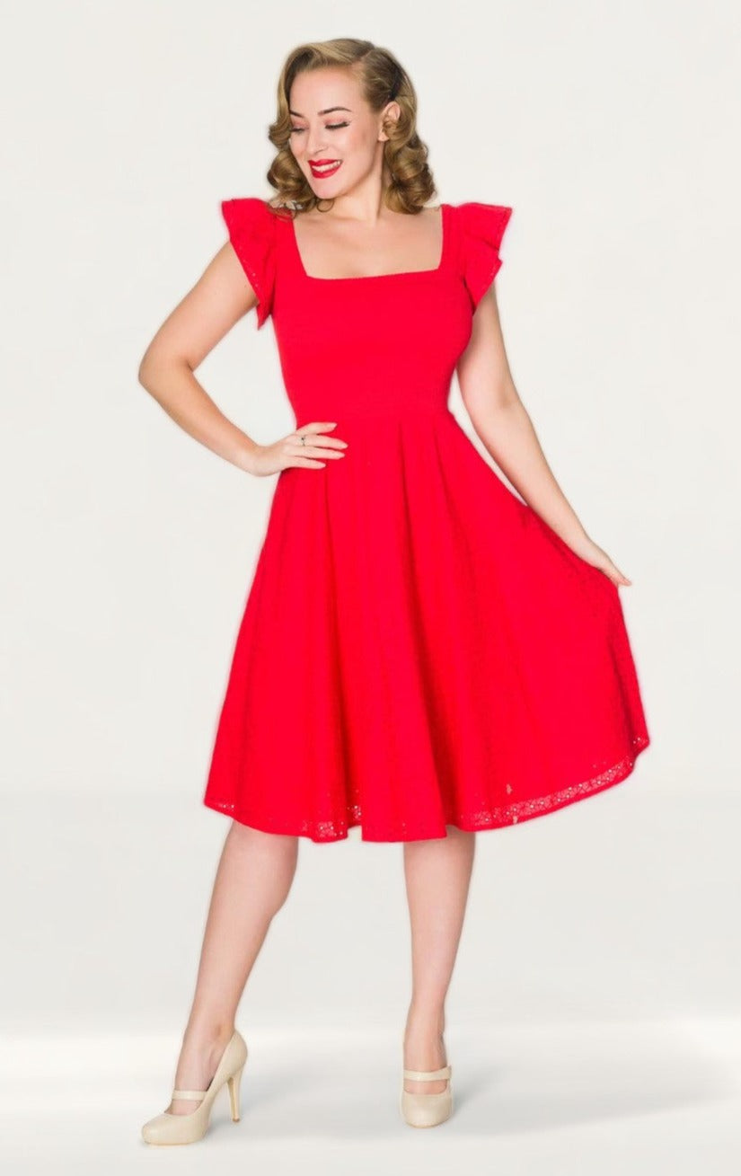 Curve midi shop dress with sleeves