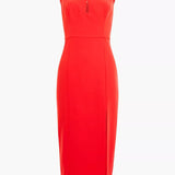 French Connection Echo Crepe Keyhole Midi Dress