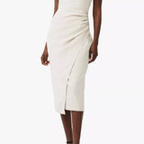 French Connection Echo Crepe Halterneck Midi Dress