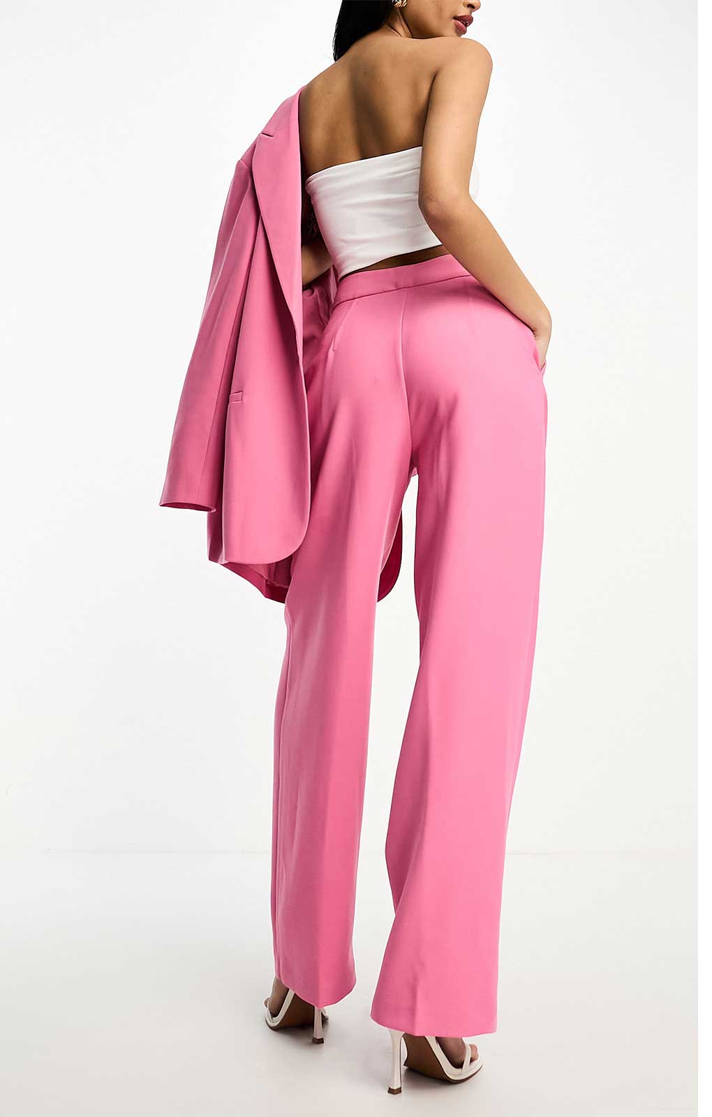 Asos Edition Oversized Longline Blazer & Trouser Co-Ord In Pink