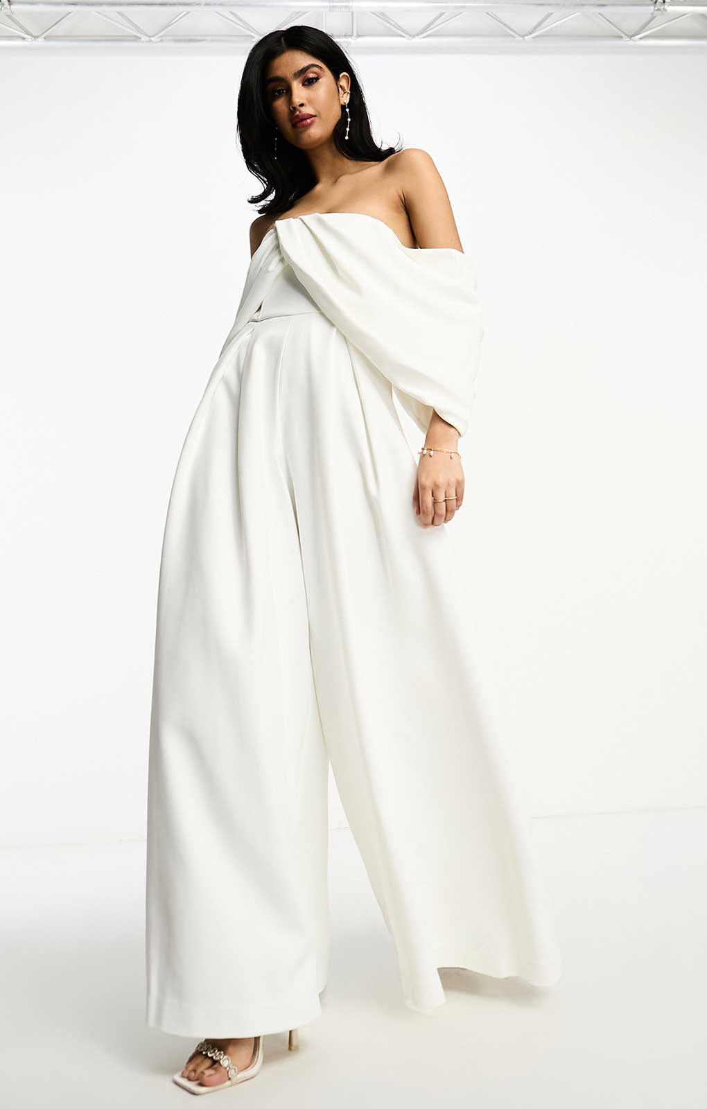 Rent Asos Edition Erin Off Shoulder Drape Jumpsuit Hirestreet