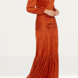 Dress The Population Lucille Maxi Dress in Burnt Orange