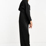 TFNC Cowl Neck Maxi Dress In Black