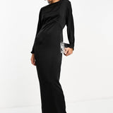 TFNC Cowl Neck Maxi Dress In Black