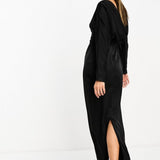 TFNC Cowl Neck Maxi Dress In Black