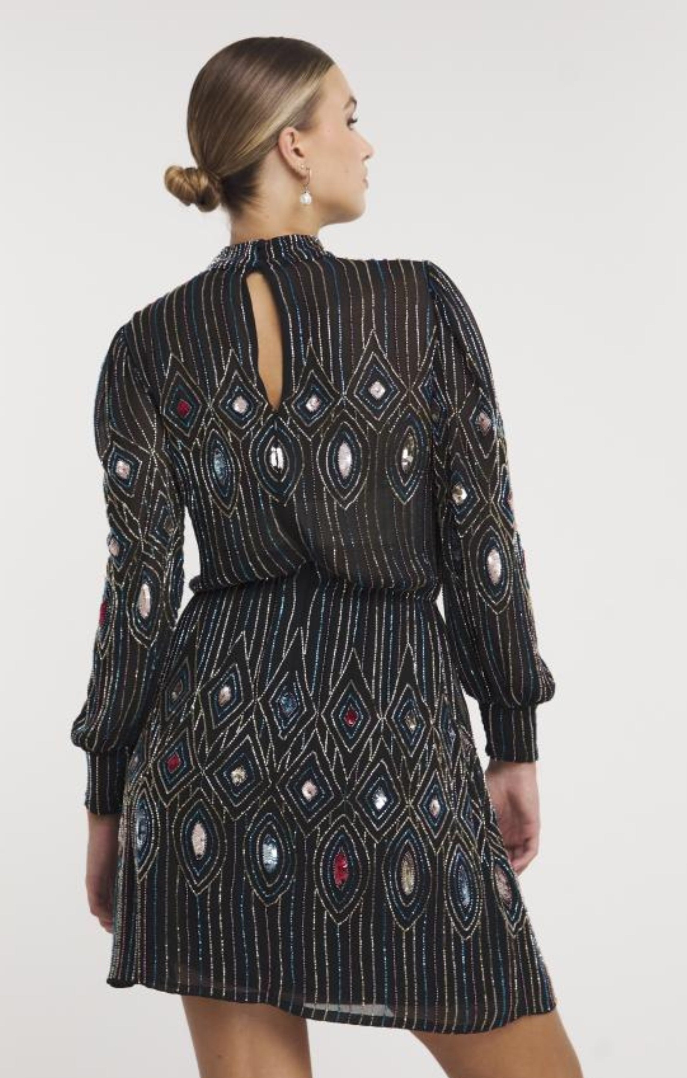 Joanna Hope Multi-coloured Geo Beaded Dress