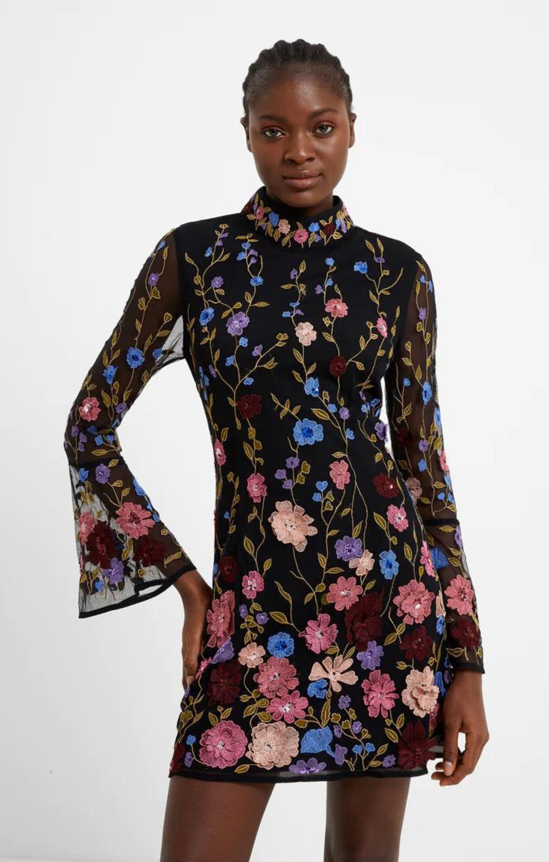 French Connection Astrida Embellished Dress