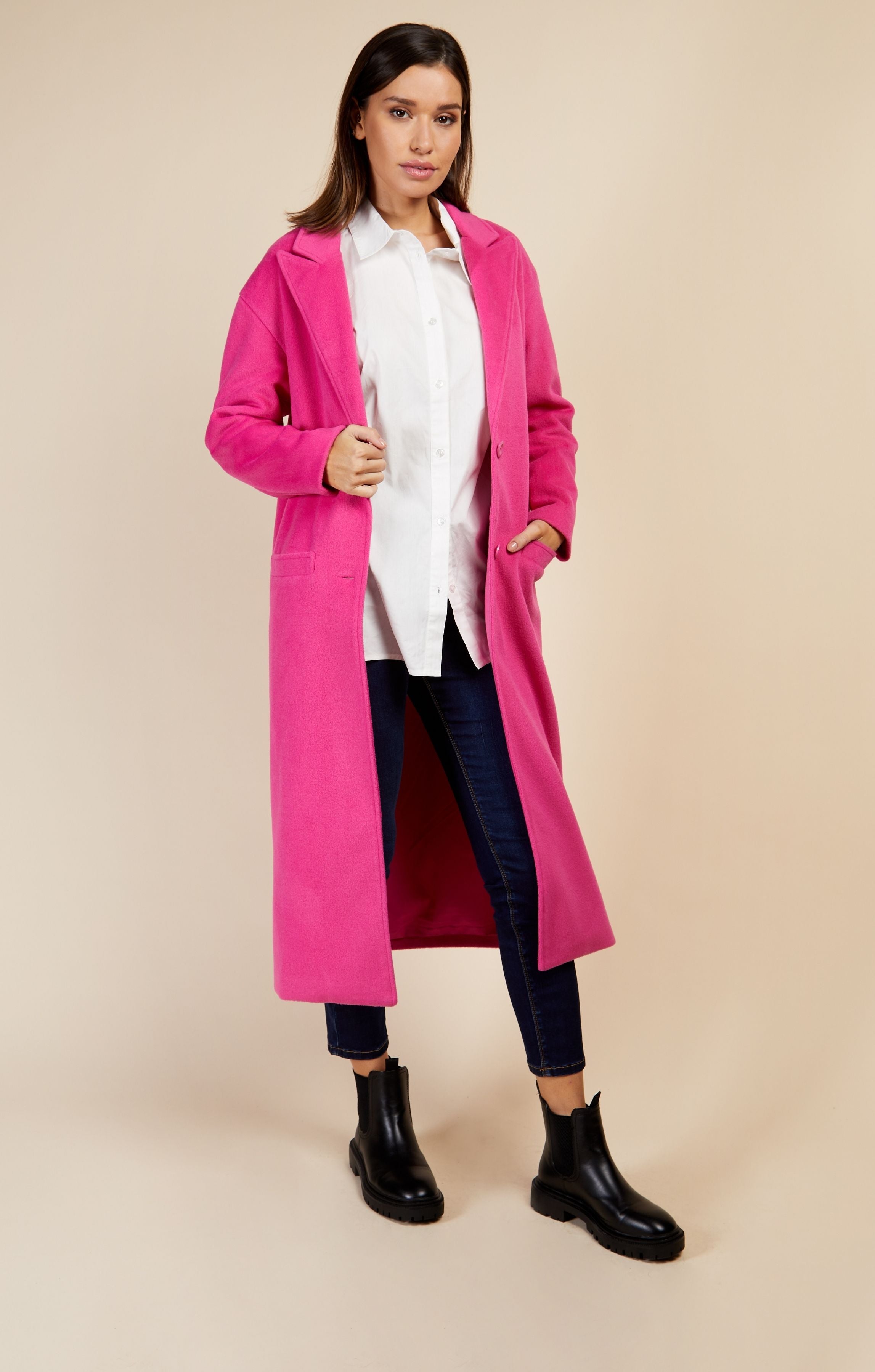 Little Mistress Pink Oversized Coat