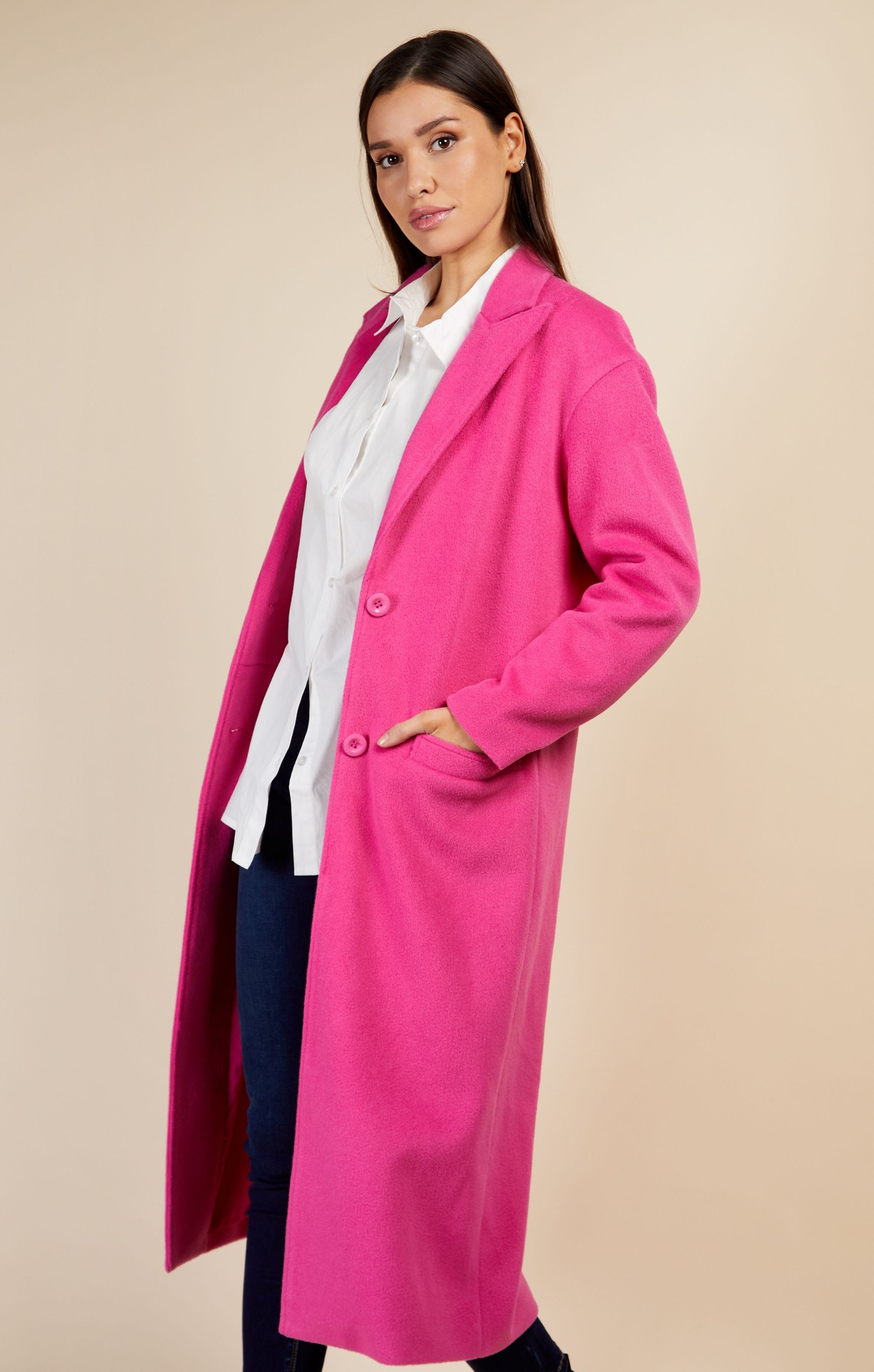 Little Mistress Pink Oversized Coat