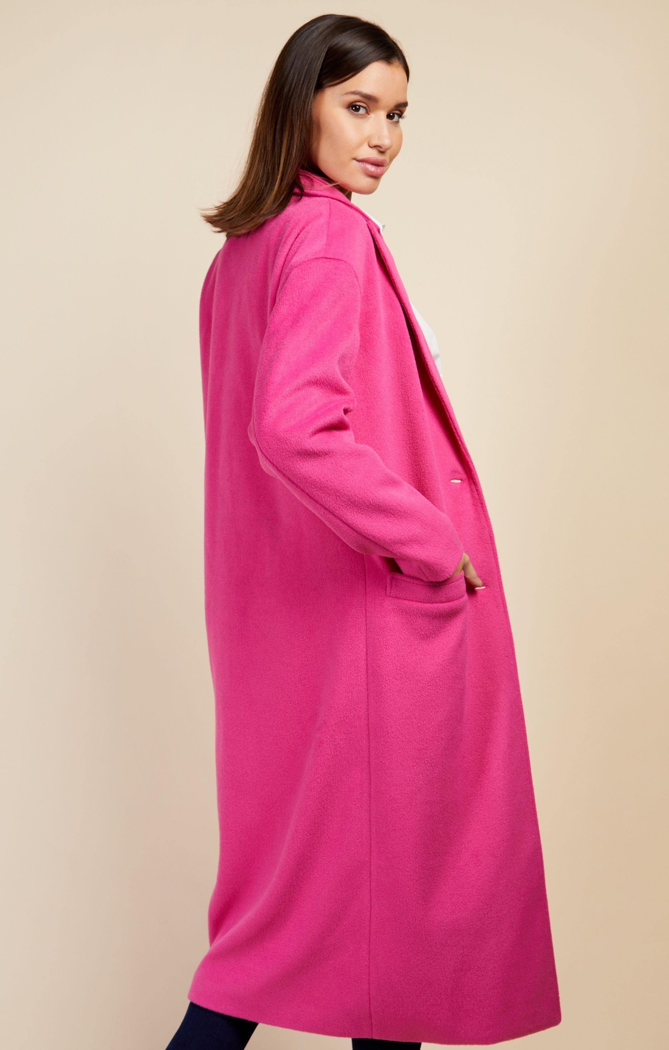 Little Mistress Pink Oversized Coat