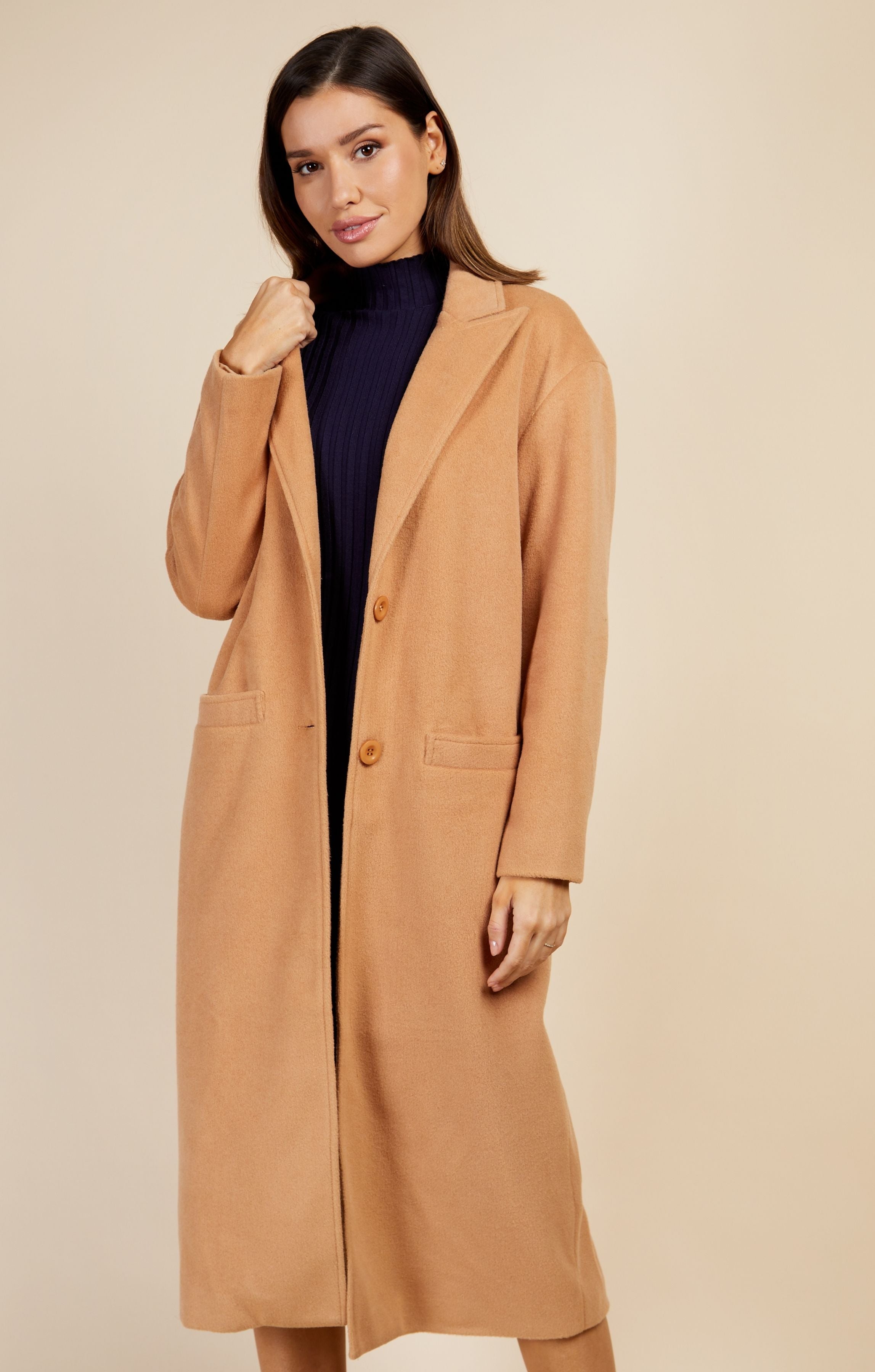 Little Mistress Camel Oversized Coat