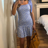 French Connection Peony-Doria Eco Ruched Dress Paradiso Blue