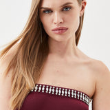 Karen Millen Embellished Bandeau Column Midaxi Dress