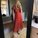 French Connection Esi Crinkle Midi Tea Dress