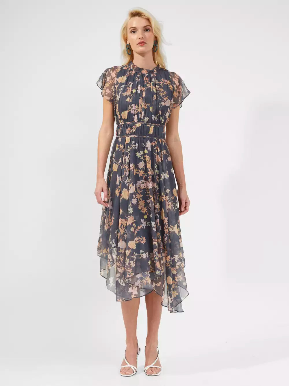 French Connection Diana Recycled Crinkle Flowing Dress