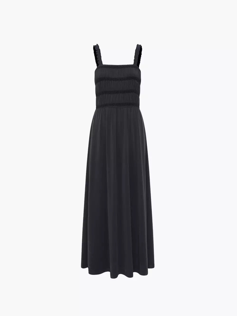 French Connection Rinia Modal Jersey Maxi Dress Washed Black