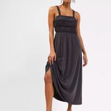 French Connection Rinia Modal Jersey Maxi Dress Washed Black