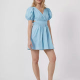 French Connection Rhodes Poplin V-Neck Mini Dress