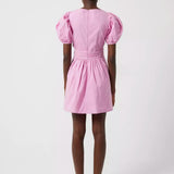 French Connection Rhodes Poplin V-Neck Mini Dress Pink