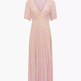 French Connection Stacie Daisy Drape Midi Dress Moonlite Mauve