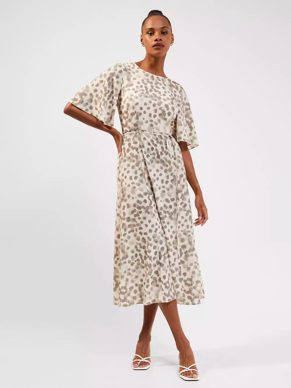 French Connection Eva Verona Crepe Midi Dress