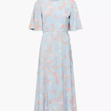 French Connection Diana Verona Crepe Midi Dress Forget Me Not