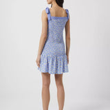 French Connection Peony-Doria Eco Ruched Dress Paradiso Blue