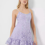 French Connection Binadari Cabello Lace Dress Cosmic Sky