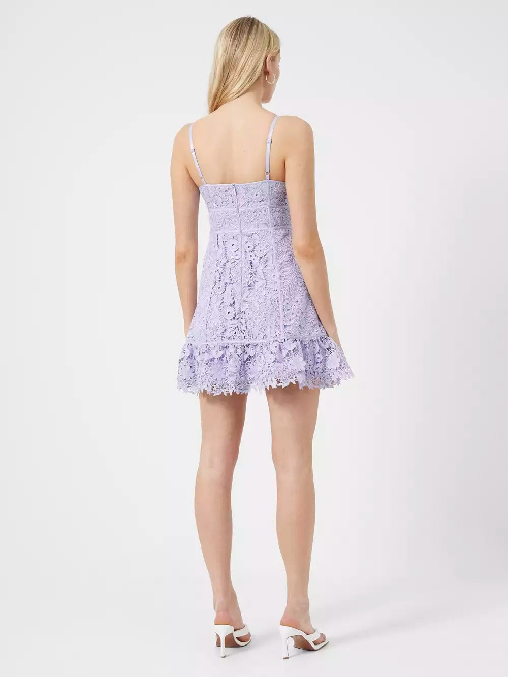 French Connection Binadari Cabello Lace Dress Cosmic Sky