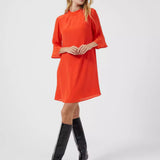 French Connection Evangeline Aracia Cupro Smock Dress