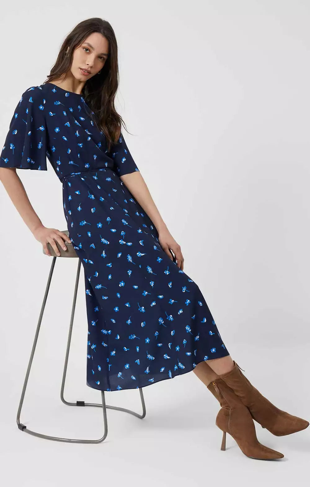 French Connection Belle Verona Crepe Midi Dress