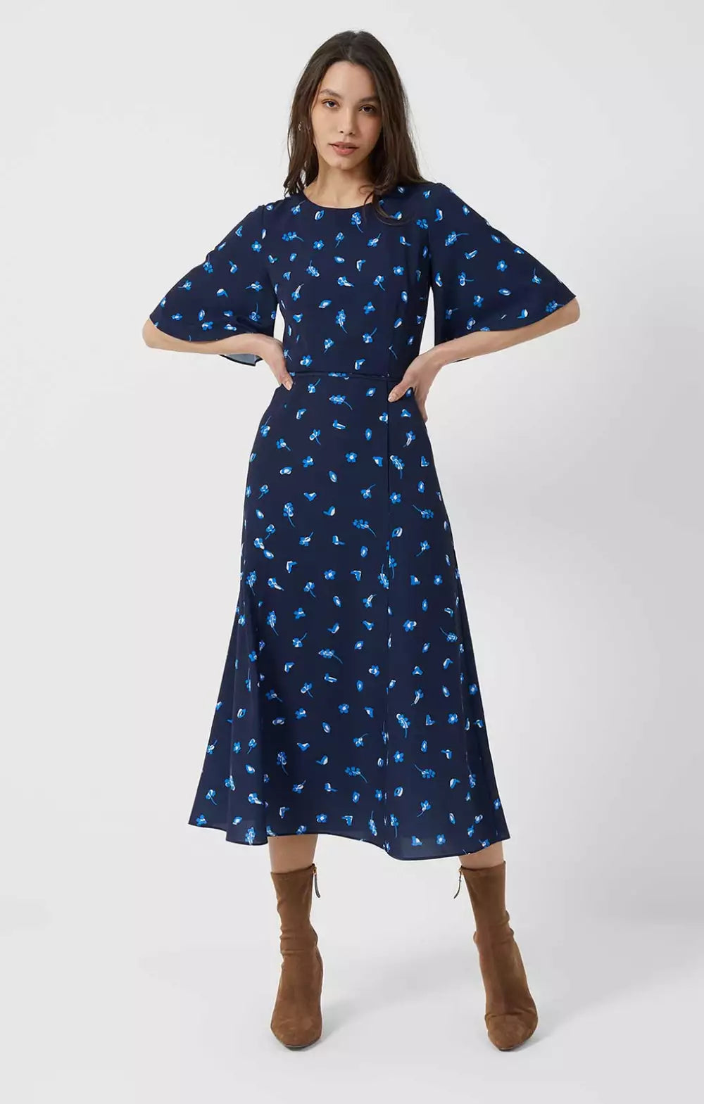 French Connection Belle Verona Crepe Midi Dress