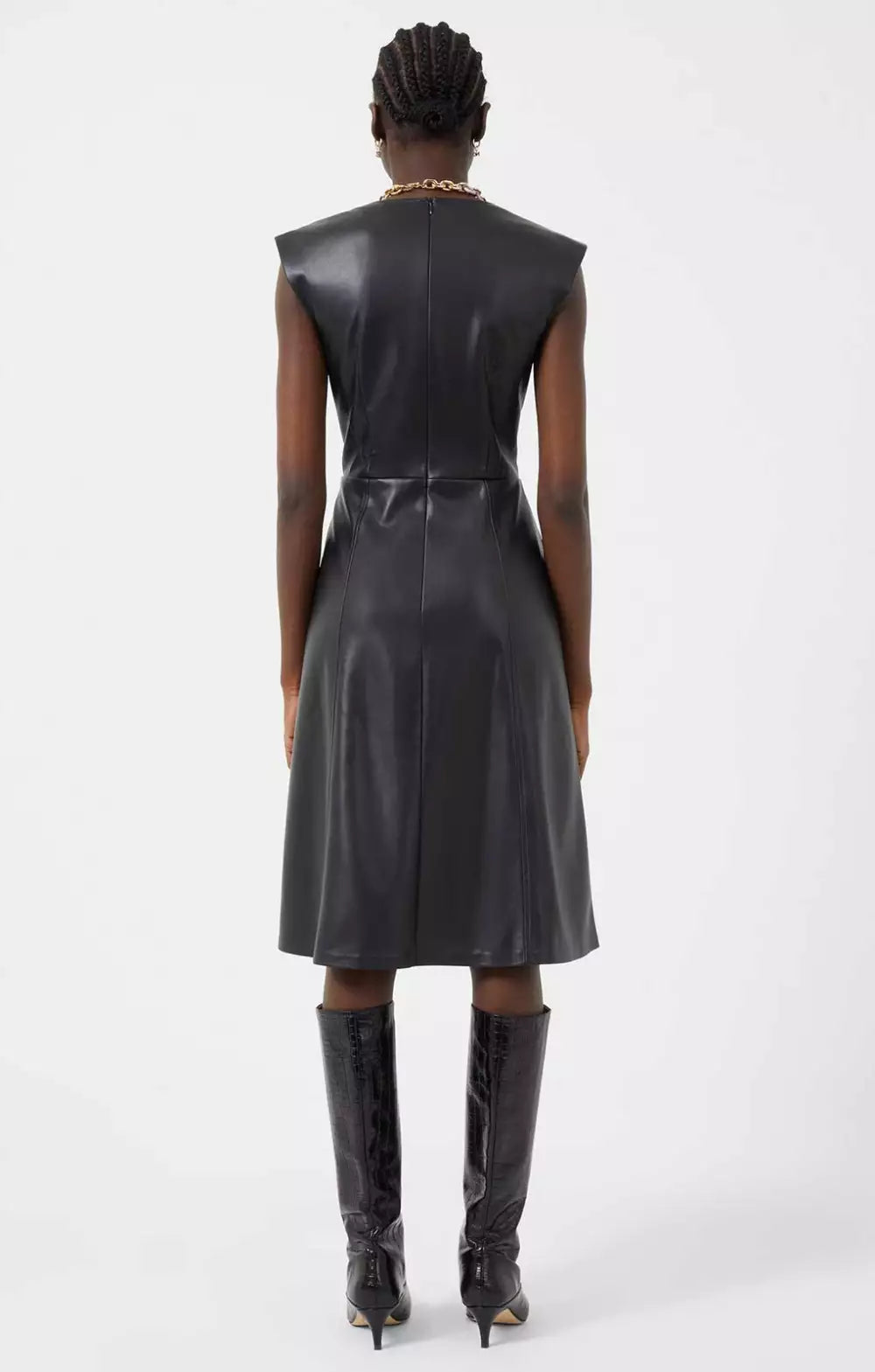 French Connection Etta Recycled Vegan Leather Dress