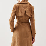 Karen Millen Signature Ponyskin Belted Midi Coat