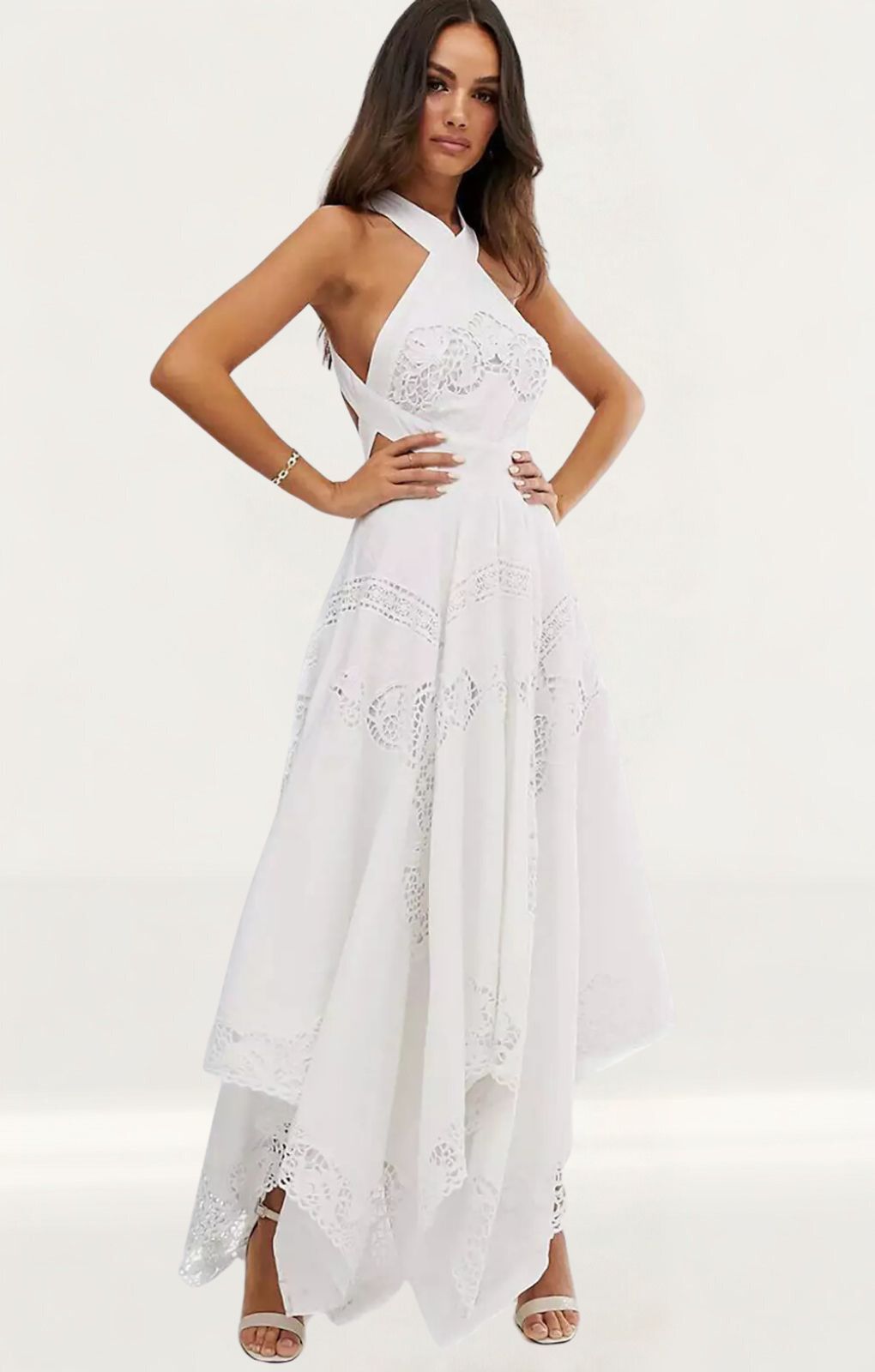 ASOS Edition Cutwork Maxi Dress With Cutout Sides