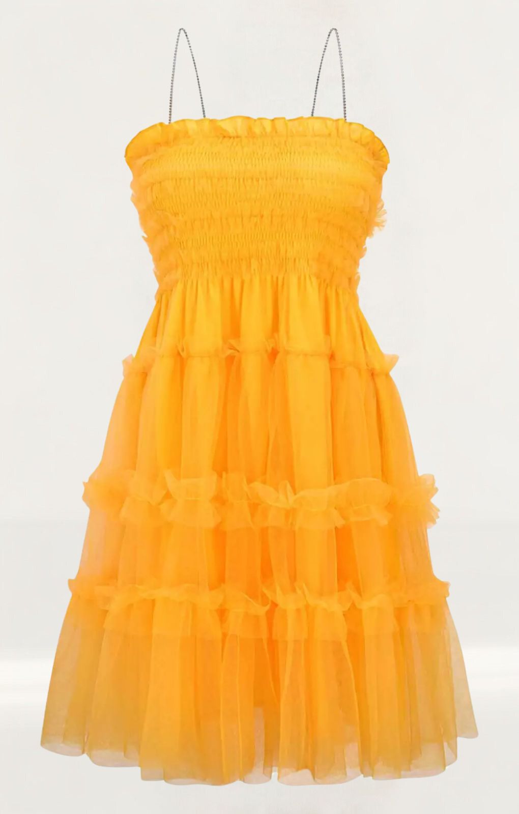 Amy Lynn Orange Willow Ruffle Dress