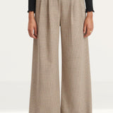 Nobody's Child Heritage Check Wide Leg Tailored Trousers