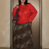 Glamorous Curve Red Knit Jumper