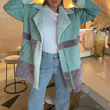 Glamorous Curve Seafoam Aviator Style Jacket