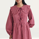 Nobody's Child Pink Gingham Peter Pan Collar Blaze Mini Dress