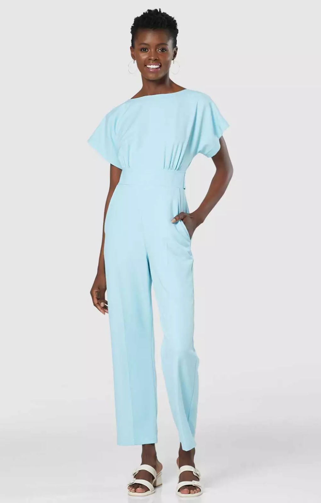 Closet London Blue Kimono Jumpsuit